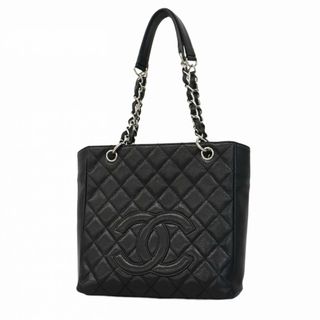 シャネル(CHANEL)の【5gd5246-h】シャネル ショルダーバッグ マトラッセ チェーンショルダー キャビアスキン ブラック シルバー金具【中古】レディース(ショルダーバッグ)