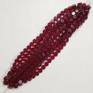 チェコビーズ　コイン　8×3mm　250ケ　ガーネット