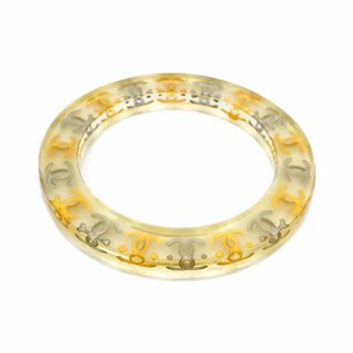 CHANEL - 【5jgb0344】シャネル バングル ヴィンテージ ココマーク メタル レジン ゴールド シルバー クリア【中古】レディース