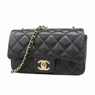 シャネル(CHANEL)の【5gd5012-h】シャネル ショルダーバッグ マトラッセ チェーンショルダー ラムスキン ブラック ゴールド金具【中古】レディース(ショルダーバッグ)