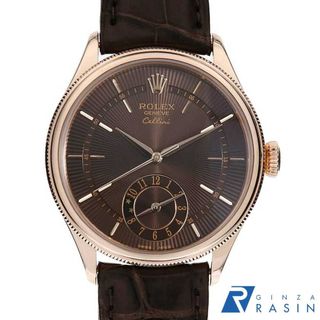 ロレックス(ROLEX)のロレックス チェリーニ デュアルタイム 50525 ブラウン ランダム番 メンズ 中古 腕時計(腕時計(アナログ))