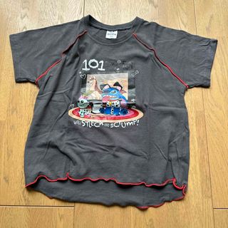新品　Tシャツ　ステッチ柄　赤ラインデザイン