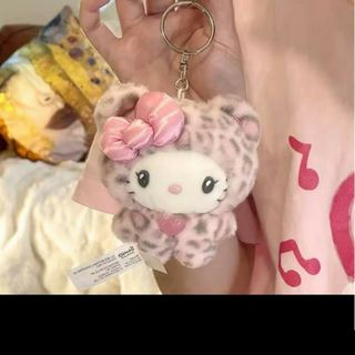 新品　サンリオ　ハローキティー　キーホルダー　豹柄(キャラクターグッズ)