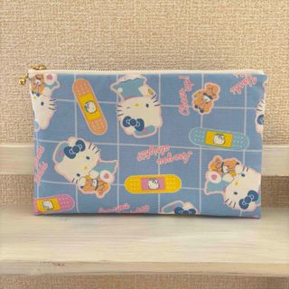 【094】ナースキティ サンリオ フラットポーチ 通帳ケース ポケット付き(ポーチ)