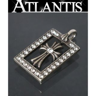 CHROME HEARTS 銀座店 クロムハーツ フレームドオープン ベイビーファットクロス ペンダント アフターパヴェダイヤ チャーム シルバー SV925 99823