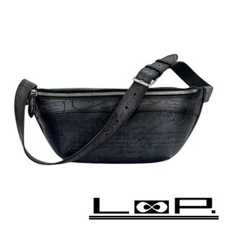 ベルルッティ(BERLUTI)の■新同■　ベルルッティ カリグラフィ ライダーベルト バッグ ショルダー スクリット レザー ブラック 【381294】5(ショルダーバッグ)