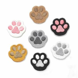 【色:A】GOODCHI アイロン ワッペン 动物 カートゥーン 猫のつめ 7枚