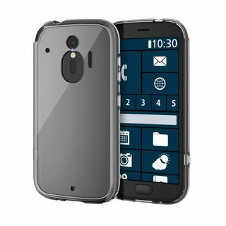 エレコム らくらくスマートフォン ケース ハイブリッド 耐衝撃 極み クリア P(その他)