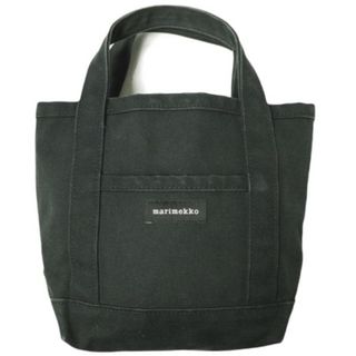 マリメッコ(marimekko)のmarimekko マリメッコ MINI PERUSKASSI 2 キャンバスミニトートバッグ BLACK ハンドバッグ カバン【中古】【marimekko】(ハンドバッグ)