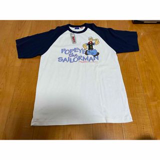 POPEYE ポパイ メンズ　グレー×ネイビーTシャツ　VITA サイズL