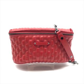 ロンシャン(LONGCHAMP)の美品 Longchamp ロンシャン レザー チェーン ショルダー バッグ レッド 赤 ブランド レディース 鞄 かばん Bag k5980(ショルダーバッグ)
