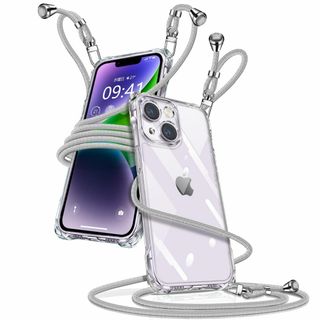 【色:シルバー_サイズ:iPhone14】iPhone 14 ケース クリア シ(その他)