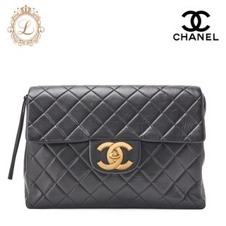 シャネル(CHANEL)のCHANEL シャネル ショルダーバッグ リュックバッグ ラムスキン マトラッセ　デカココ 　ターンロック　黒（ゴールド金具）レディースバッグ  ブランド【中古】【送料無料】(リュック/バックパック)