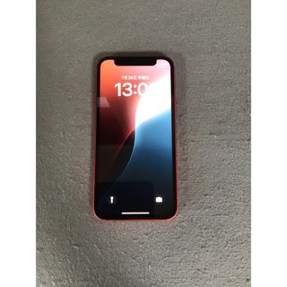 アイフォーン(iPhone)の美品　国内版　SIMフリー　iPhone12 mini 128GB レッド色(スマートフォン本体)