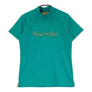 サイズ：M RESURRECTION レザレクション  フロントロゴ ハイネック半袖Tシャツ  グリーン系 [240101495802] ゴルフウェア レディース ストスト(ウエア)