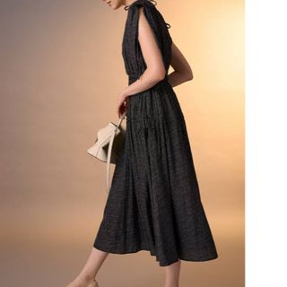 CELFORD - 【新品タグ付き】CELFORDプリントリボンノースリーブワンピース DOT 36