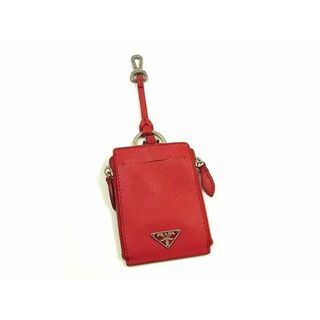 プラダ(PRADA)のPRADA プラダ サフィアーノレザー キーリング付き コインケース コインパース 小銭入れ レディース メンズ レッド系 DG8860(その他)