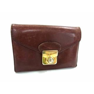 サルヴァトーレフェラガモ(Salvatore Ferragamo)のSalvatore Ferragamo フェラガモ 223063 レザー コインケース コインパース 小銭入れ メンズ レディース ブラウン系 DI2516(財布)