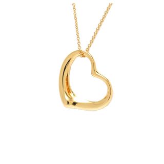ティファニー(Tiffany & Co.)のティファニー/TIFFANY&Co.　エルサ ペレッティ オープン ハート ペンダント ネックレス　22mm　K18YG　イエローゴールド【中古】　E-158648(ネックレス)
