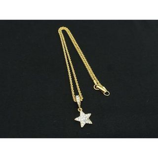 スワロフスキー(SWAROVSKI)の■極美品■ SWAROVSKI スワロフスキー スター 星 ラインストーン ネックレス ペンダント アクセサリー レディース ゴールド系 DI3837(ネックレス)