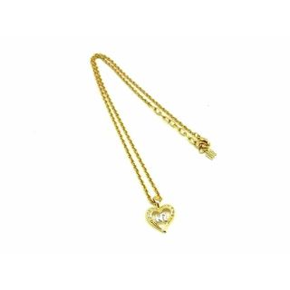 ニナリッチ(NINA RICCI)の■美品■ NINA RICCI ニナリッチ ヴィンテージ ラインストーン ハート ネックレス ペンダント アクセサリー ゴールド系 DH7640(ネックレス)