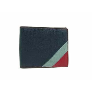 フルラ(FURLA)の■美品■ FURLA フルラ レザー 二つ折り 財布 ウォレット 札入れ カード入れ ネイビー系 DH7763(財布)