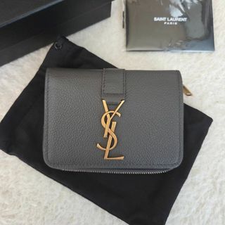 サンローラン(SAINT LAURENT)の新品 訳あり サンローラン コンパクト ジップ ウォレット 2つ折り長財布(財布)
