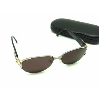 イヴサンローラン(Yves Saint Laurent)の■美品■ YVESSAINTLAURENT イヴサンローラン 37-5703 サングラス メガネ 眼鏡 レディース ネイビー系 DH7863(その他)