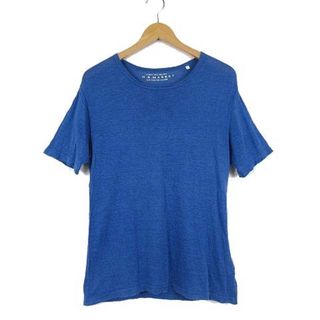 ハリウッドランチマーケット リネン 麻 Tシャツ カットソー 半袖 S 青