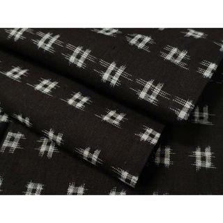 平和屋着物▽男性　久留米絣　単衣　井桁絣文様　綿　逸品　CAAV4798vp