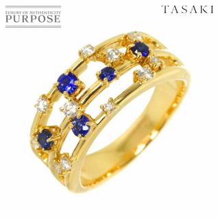 タサキ(TASAKI)のタサキ TASAKI 13.5号 リング サファイヤ ダイヤ 0.21ct K18 YG イエローゴールド 750 指輪 90285553(リング(指輪))