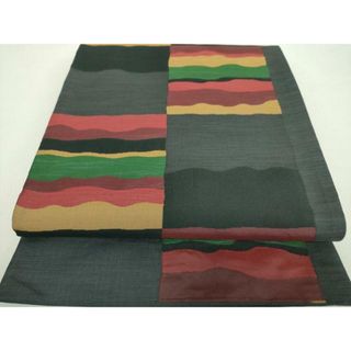 平和屋着物●名門木屋太　今河織物　六通柄袋帯　市松文様　正絹　逸品　DAAV6062ps(帯)