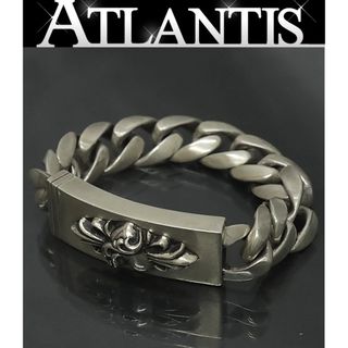 クロムハーツ(Chrome Hearts)の【広尾店】クロムハーツ CHROME HEARTS クラシックチェーン フローラルハート ID ブレス 11リンク メンズ シルバー SV925 【16779】(ブレスレット)