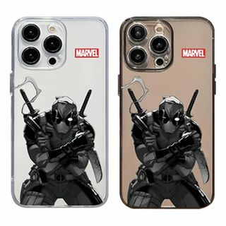【色:透明な黒_サイズ:iPhone 14】デッドプール iPhone 14 用(その他)
