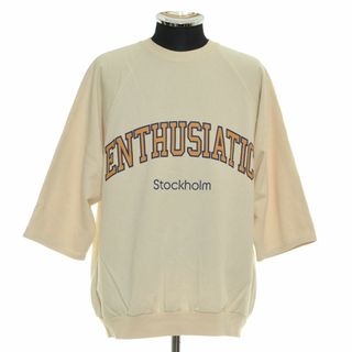 グローバルワーク(GLOBAL WORK)のGLOBAL WORK グローバルワーク アダストリア ○半袖 スウェットTシャツ トレーナー ライトオンス サイズM メンズ クリーム系(Tシャツ/カットソー(半袖/袖なし))