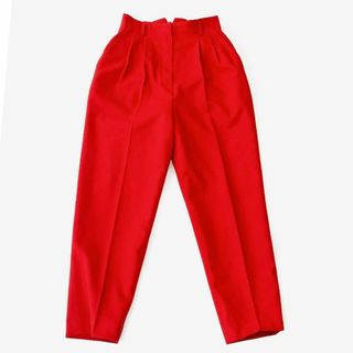 Dior クリスチャンディオール スポーツ 赤 タックパンツ S ゴルフウェア