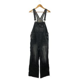 DU JOUR 24030700141020 JEAN OVERALL レディース ブラック FREE(サロペット/オーバーオール)