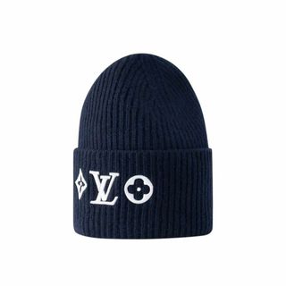ルイヴィトン(LOUIS VUITTON)のLV ヴィトン　モノグラム ボネLVグラディエント ニット帽 S紺色 カシミヤ(ニット帽/ビーニー)