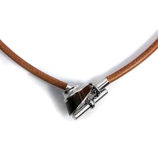 エルメス(HERMES)のエルメス エクウス ネックレス ペンダント ラッカーメタル Marron transparent マロントランスパラン ブラウン 茶 シルバー金具 箱付 HERMES（新品・未使用品）(ネックレス)