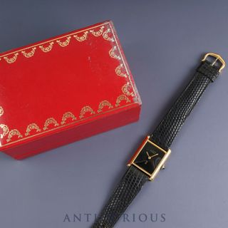 カルティエ(Cartier)のカルティエ マストタンク LM 手巻き Cal.78-1 SV925 純正革ベルト 純正尾錠（GP） ブラックオニキス文字盤 1976年頃～1981年頃 箱 オーバーホール済み(腕時計(アナログ))