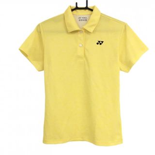 ヨネックス(YONEX)の【超美品】ヨネックス 半袖ポロシャツ イエロー ロゴ黒 背面メッシュ レディース Ｌ ゴルフウェア YONEX(ウエア)