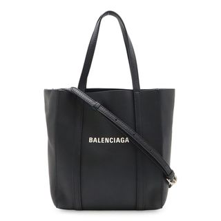 バレンシアガ(BALENCIAGA)のBALENCIAGA バレンシアガ EVERYDAY エブリデイ トートXXS ロゴ トートバッグ 2WAY ショルダーバッグ レザー ブラック シルバー金具 551815(トートバッグ)