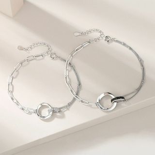 ペアブレスレット お揃い 2点セット ペアルック カップル 新品【PN3557】(ブレスレット)