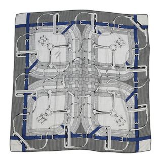 エルメス(HERMES)のエルメス ストール カレ140 カレジェアン 馬銜 MORS a JOUETS カシミヤ シルク(バンダナ/スカーフ)