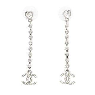 シャネル(CHANEL)のシャネル ピアス ココマーク ハート ラインストーン C25B ABF777 CHANEL アクセサリー(ピアス)