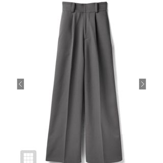 GRL - GRL センタープレスワイドタックロングパンツ チャコール　XS グレイル
