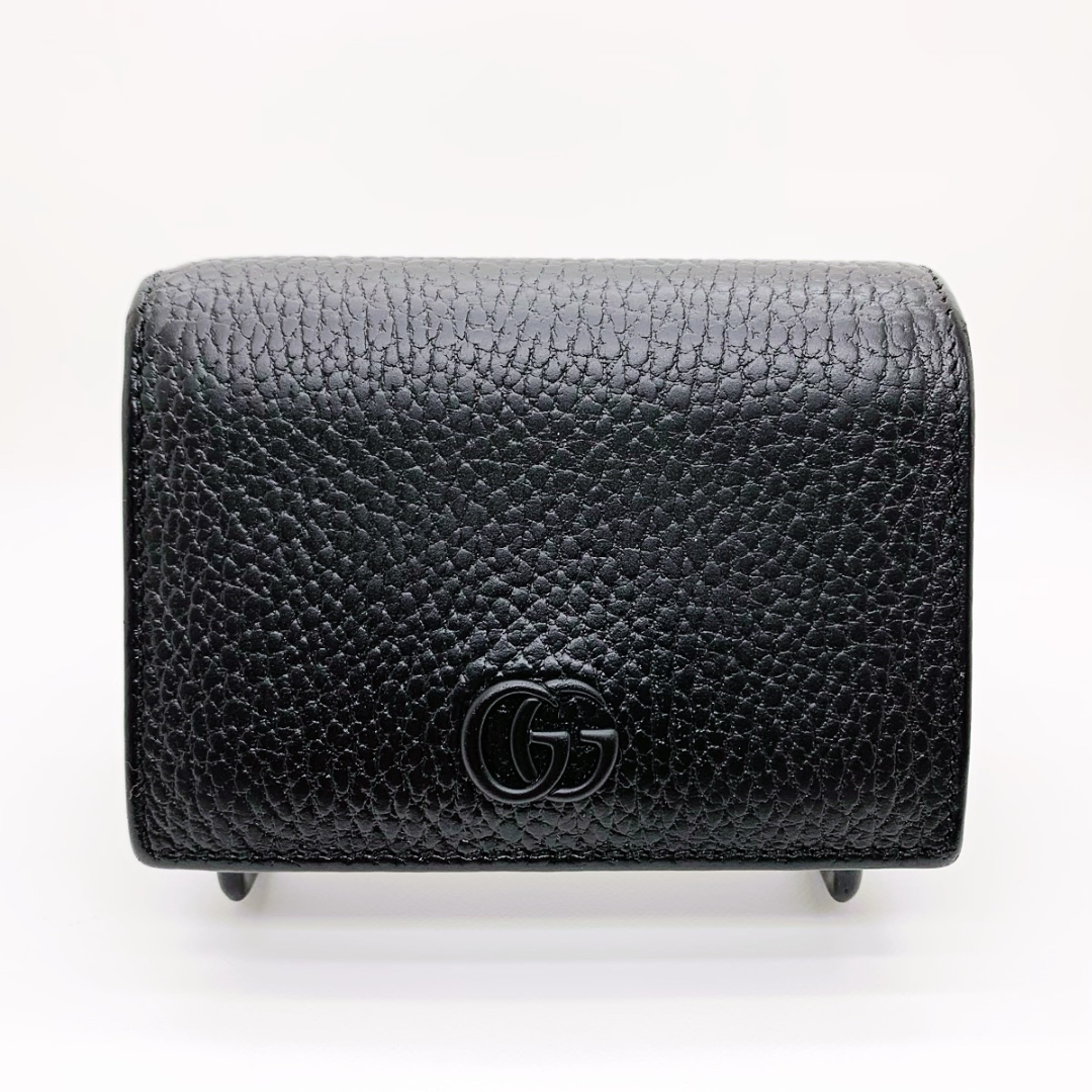 【極美品】グッチ 長財布 GG マーモント パール 黒 レザー キルティング brandparks_gucci-0002-bk