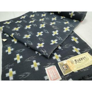 平和屋着物●久留米絣　反物　吉祥文　着尺　綿　逸品　未使用　CAAV0471th(着物)