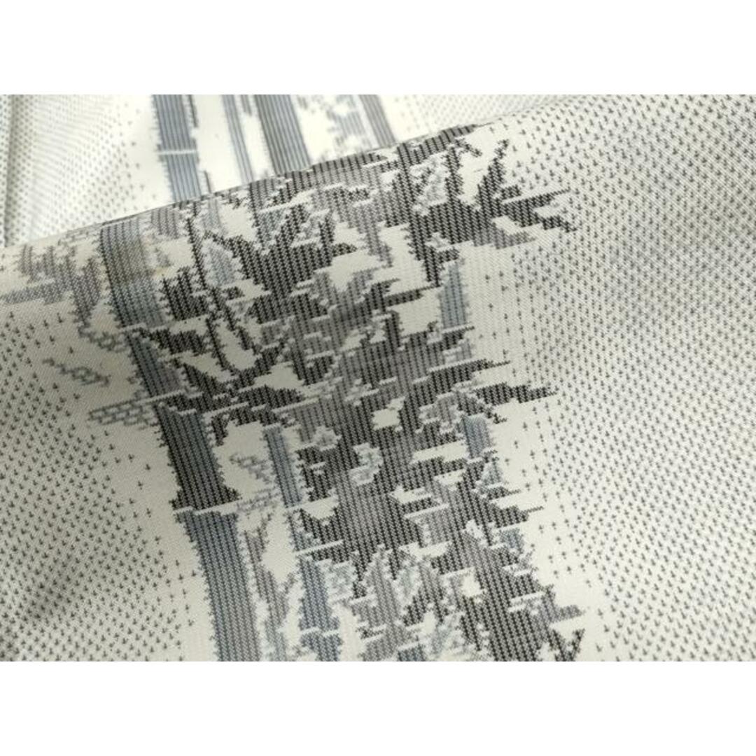 平和屋着物●本場大島紬　白大島　総絣　笹竹文　正絹　逸品　CAAU2514yc レディースの水着/浴衣(着物)の商品写真