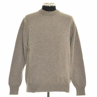 ジーユー(GU)のGU ジーユー ○ニット ソフトラムブレンドクルーネックセーター（長袖） 337306 サイズS ウール メンズ ベージュ(ニット/セーター)